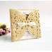 Ivory Invitation Card Laser Cut Paper Elegant Invitation Square Wedding Invitation